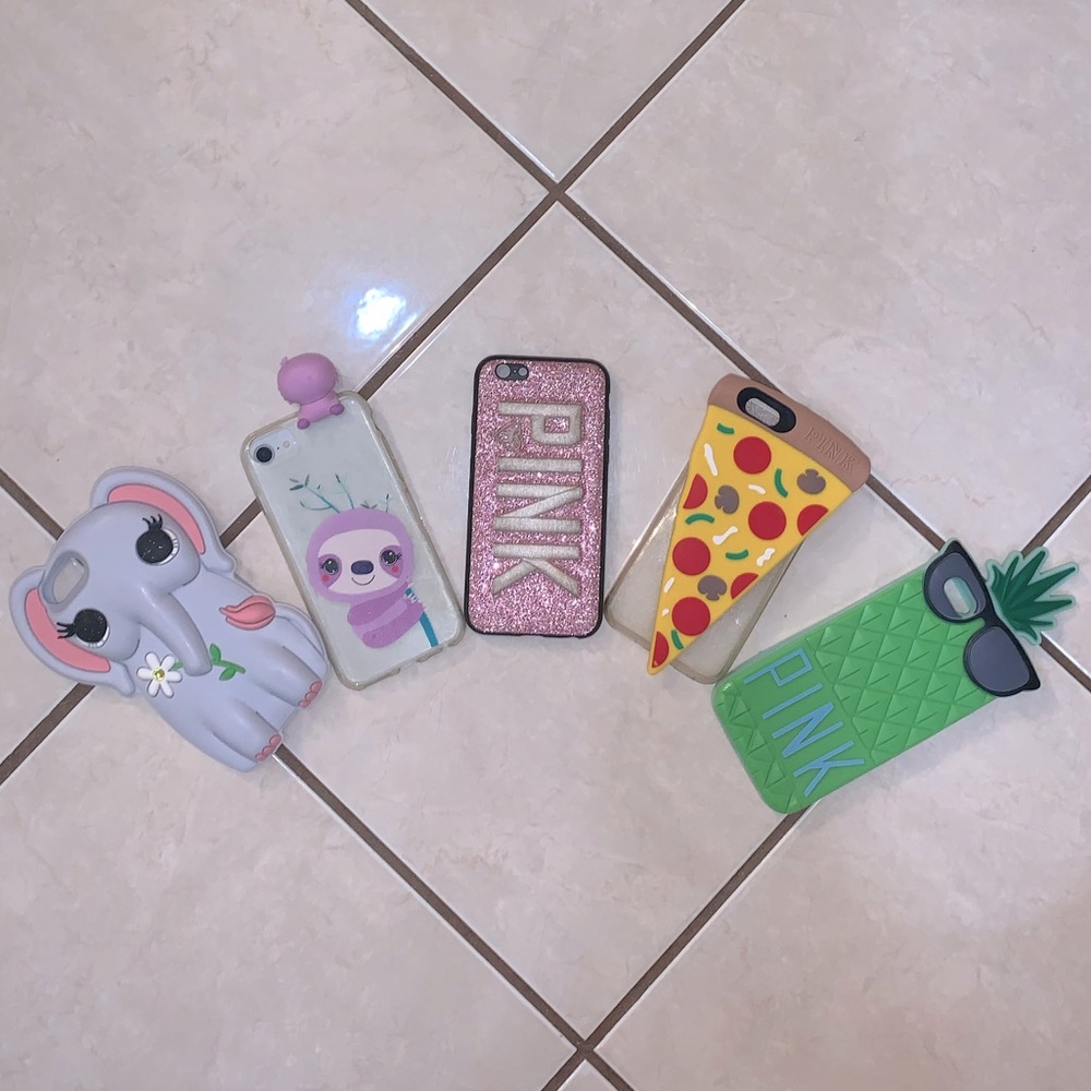 Bundle pack of 5 iPhone 7 iphone cases. VS Pink and Claire’s